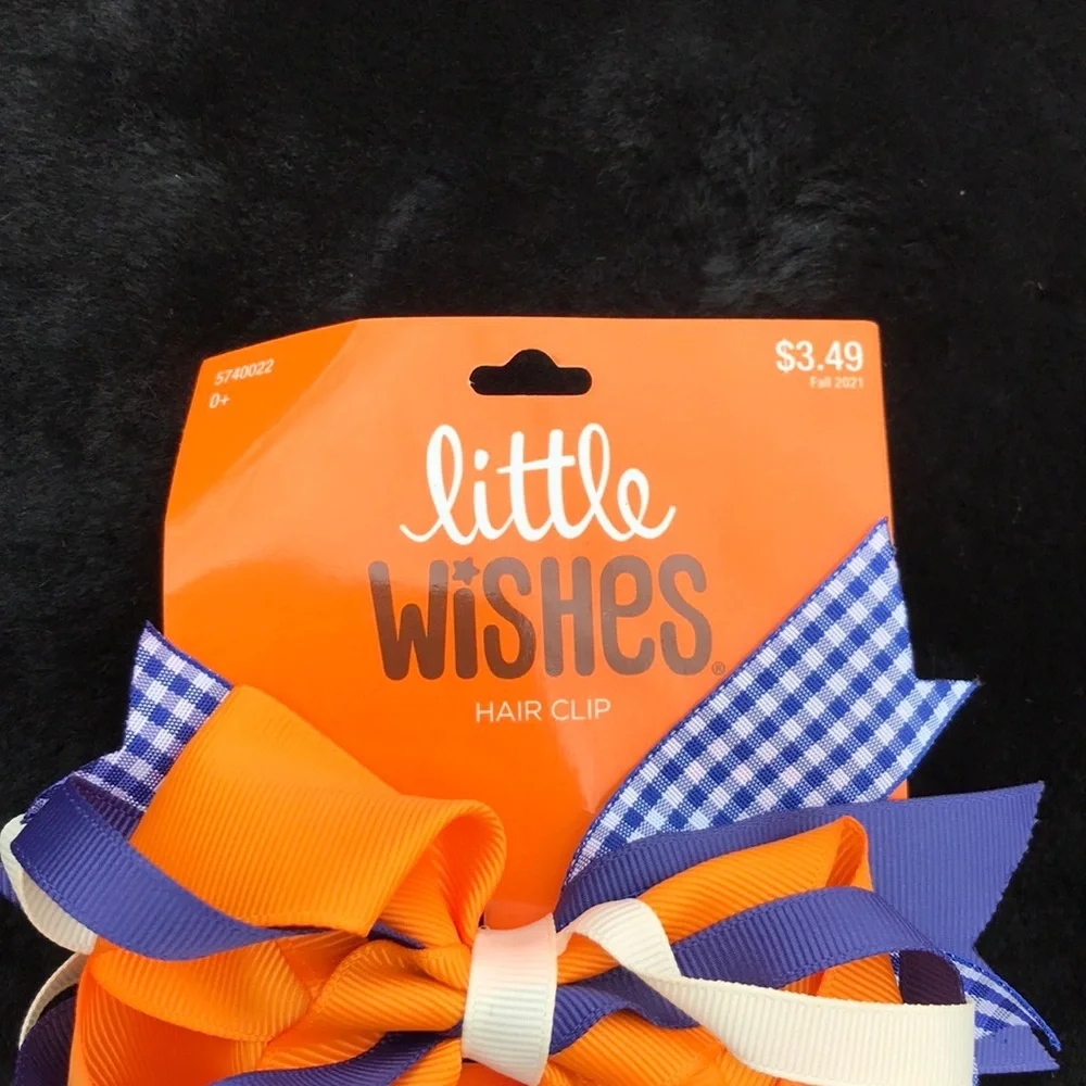 NWT 3 Fall Hair Accessories Bopper Headband Little Wishes Hair Bow & Hair Clip